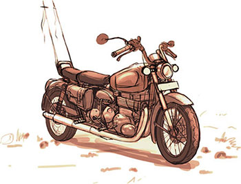 illustration of a bike model