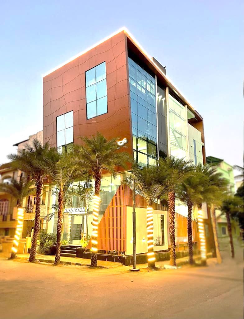 Animaster Design College, Bangalore - New Campus at RT Nagar - Night View