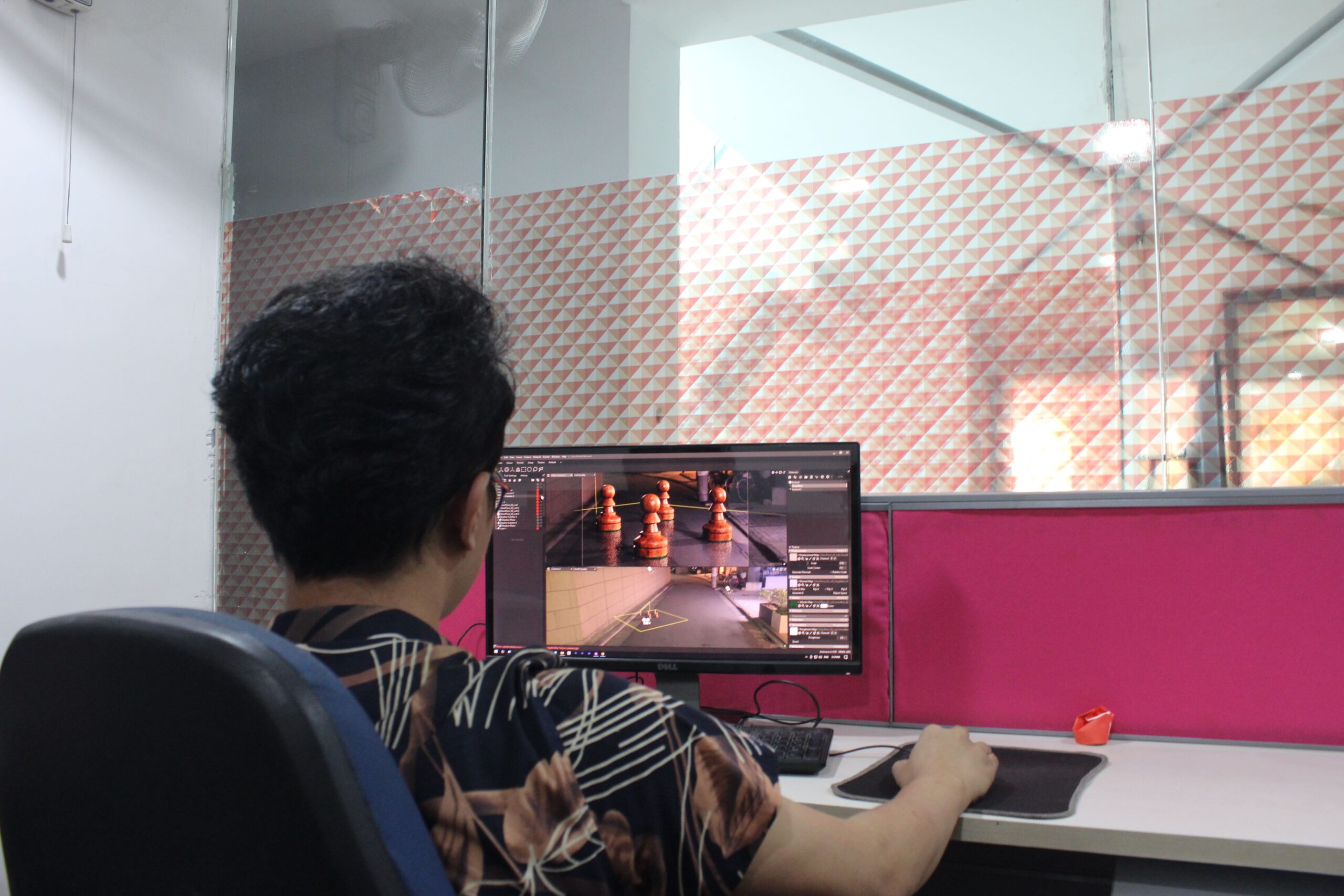 Animaster Design College - Faculty Peter Sir working Back View