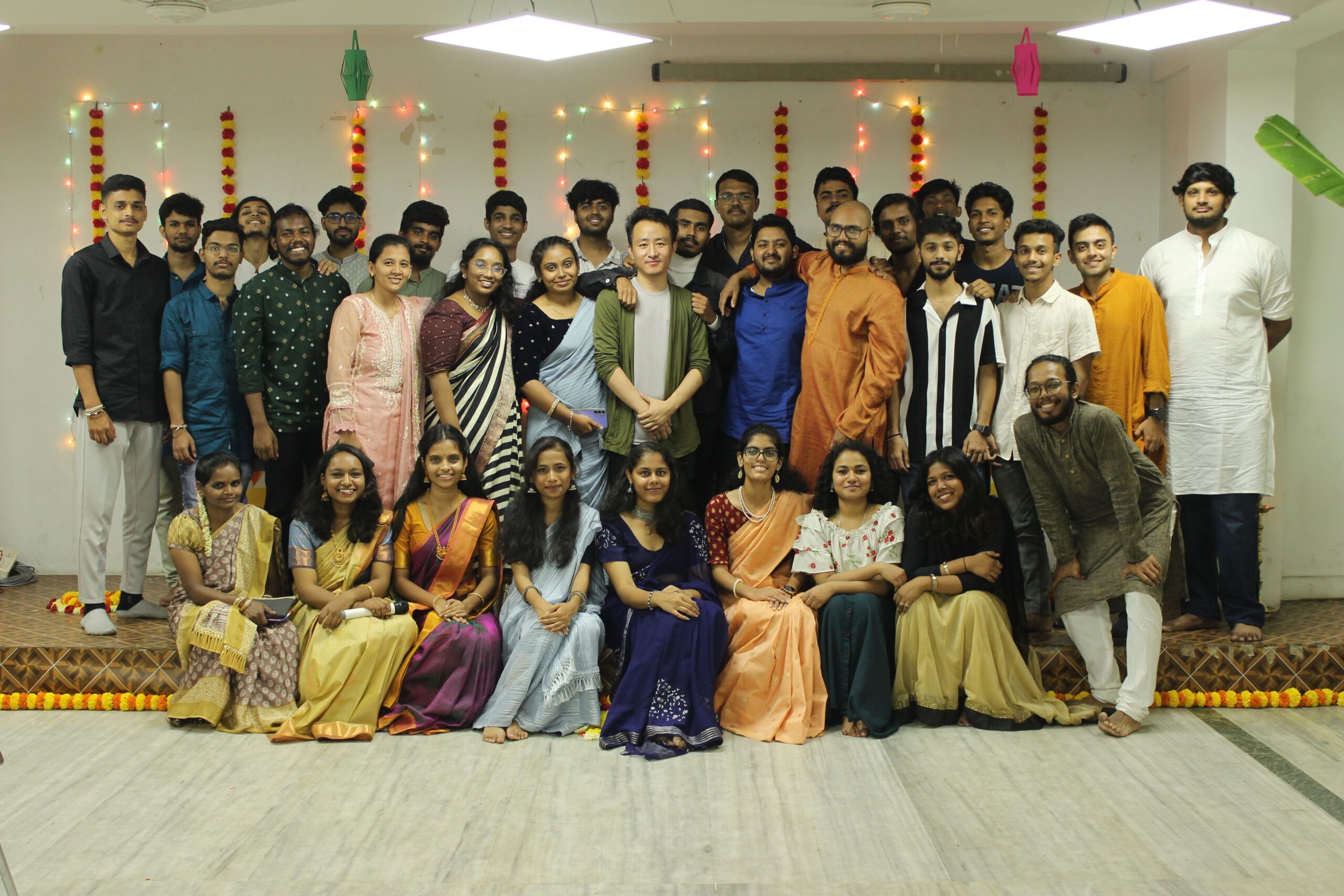 Students with Teachers at an event in Animaster Design College, Bangalore