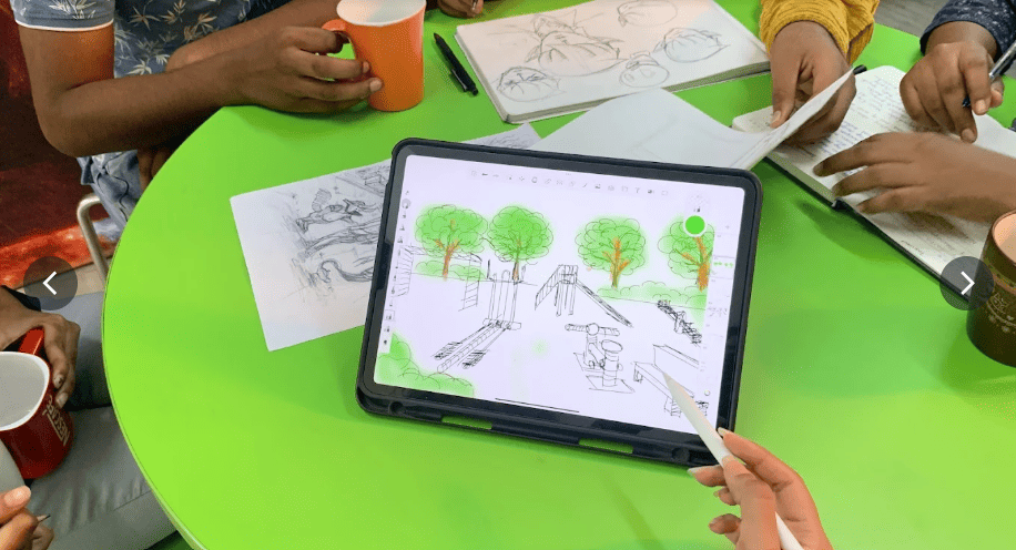 Students working on Pen Tab and Paper at Animaster Design College