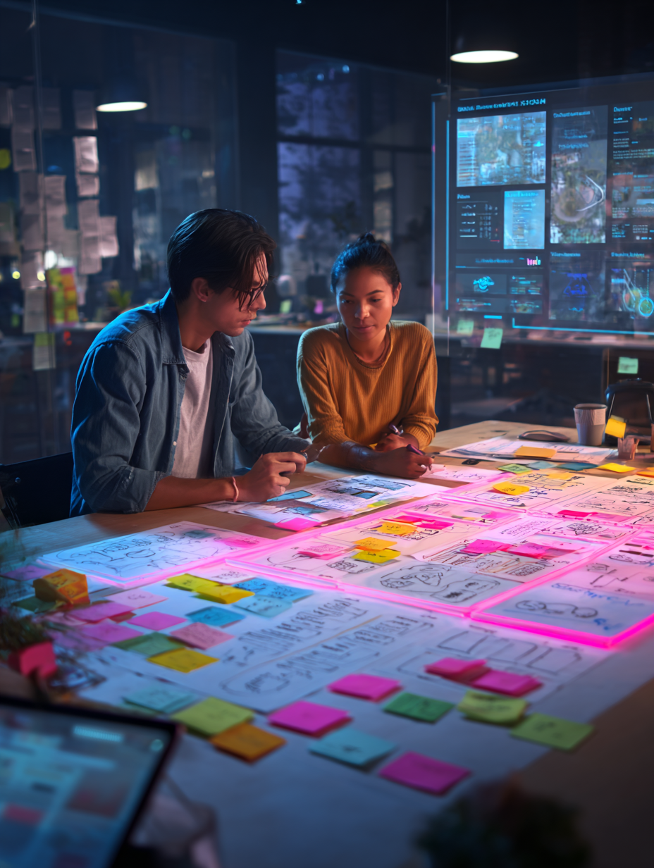 UI UX Students busy with User Research while doing their UI UX Design Training in Bangalore