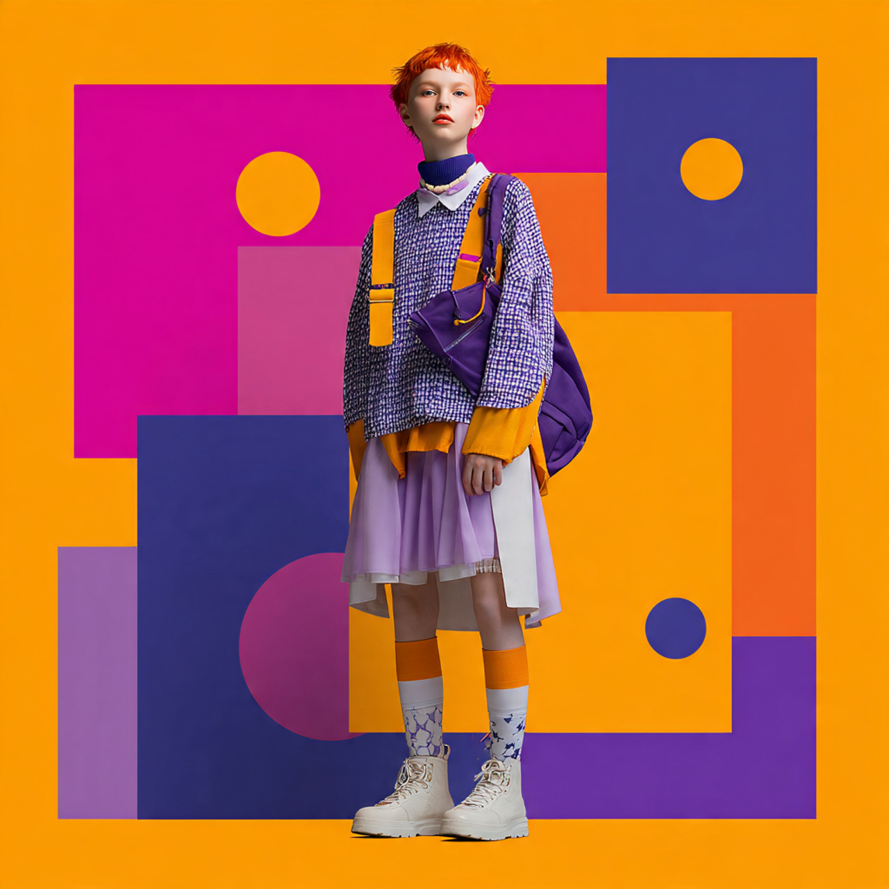 Youthful designer portfolio landing, playful colors, youthful - User Experience Design