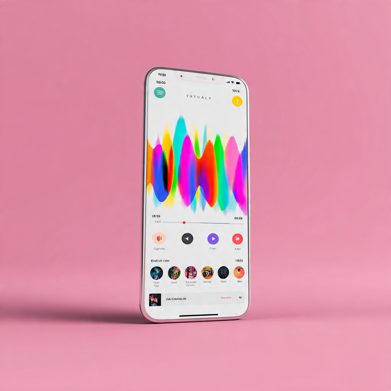 Youthful music streaming app UI - UI UX Classes in Bangalore