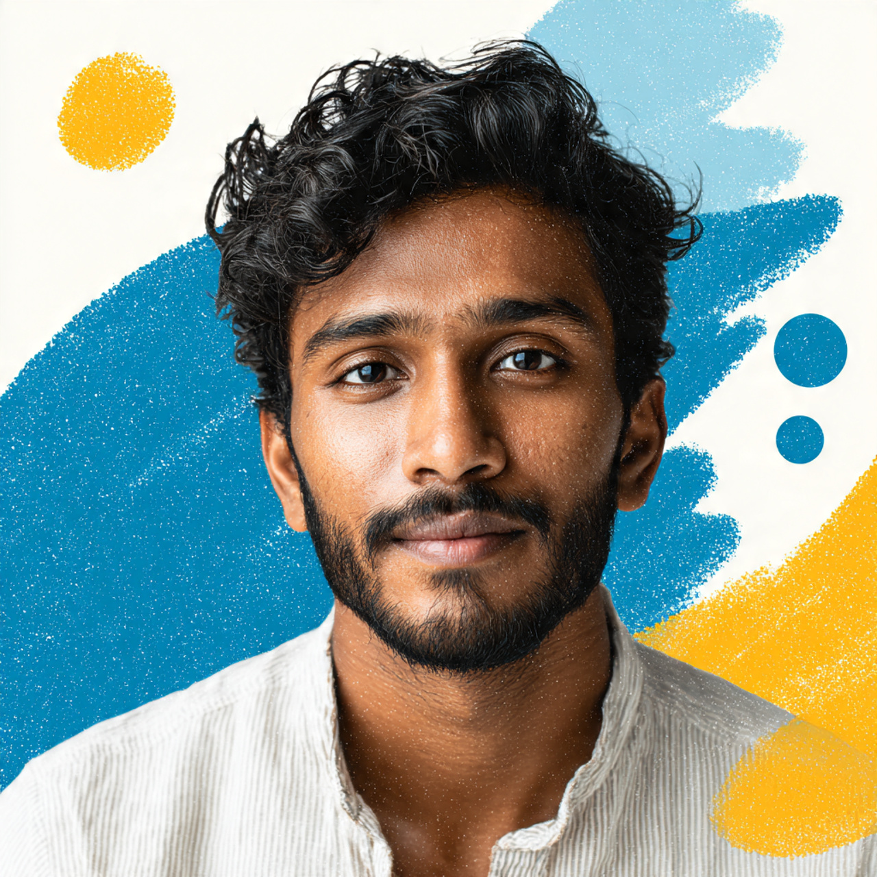 human silhouette and name of bva animation degree student