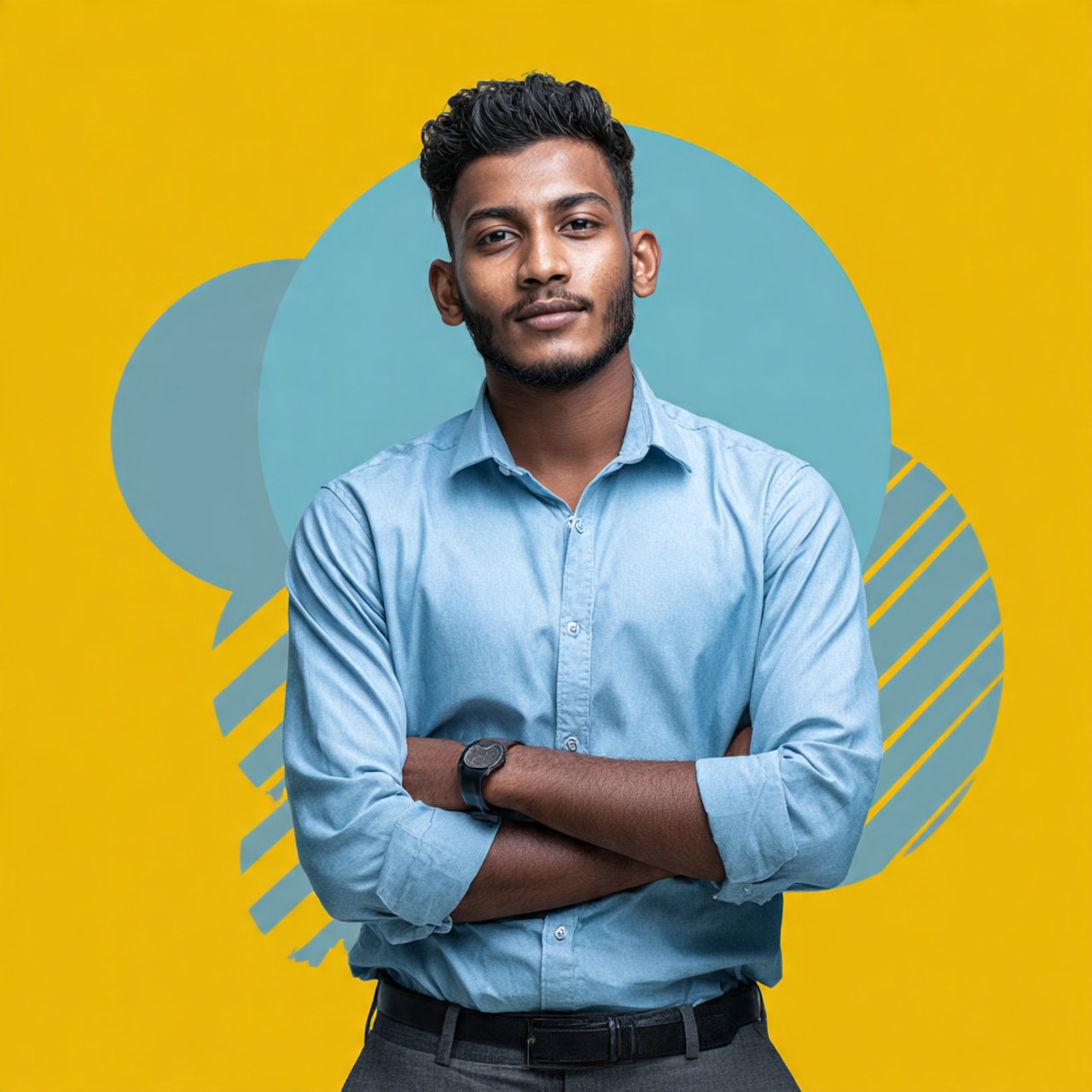 human silhouette and name of bdes animation student