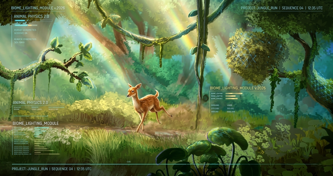 bachelor of animation degree banner with a futuristic metallic creature with a metallic staff in hand